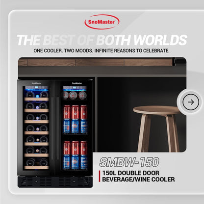 SnoMaster - 150L Double Door Beverage/Wine Cooler (SMBW-150)