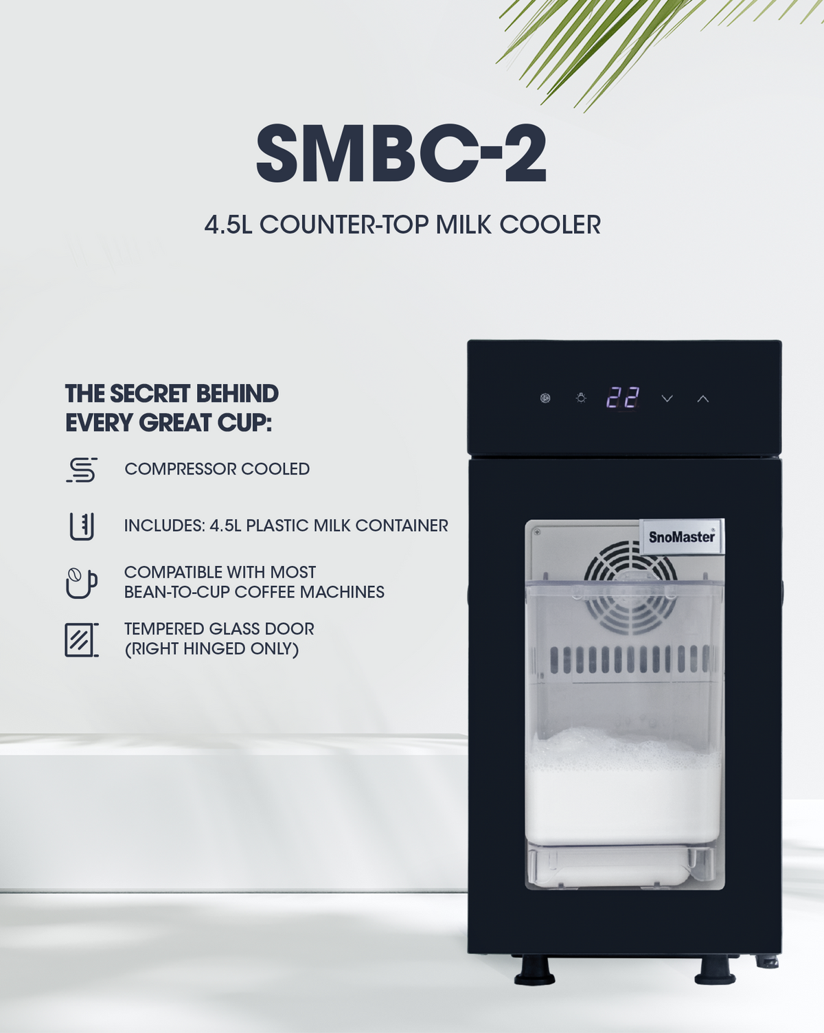 SnoMaster - 4.5L Counter-Top Milk Cooler (SMBC-2)