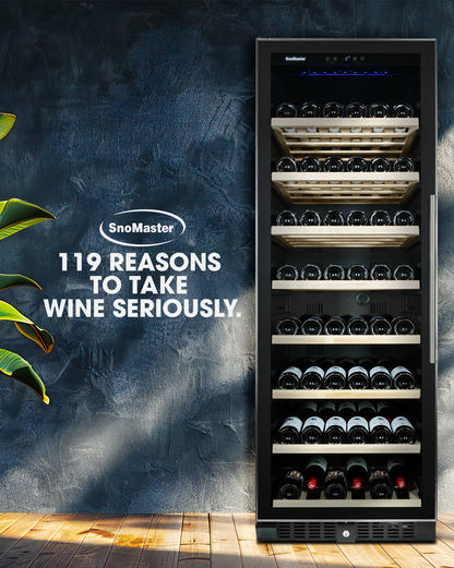 SnoMaster - 119 Bottle Single Zone Wine Cooler - (SMBC-407W)