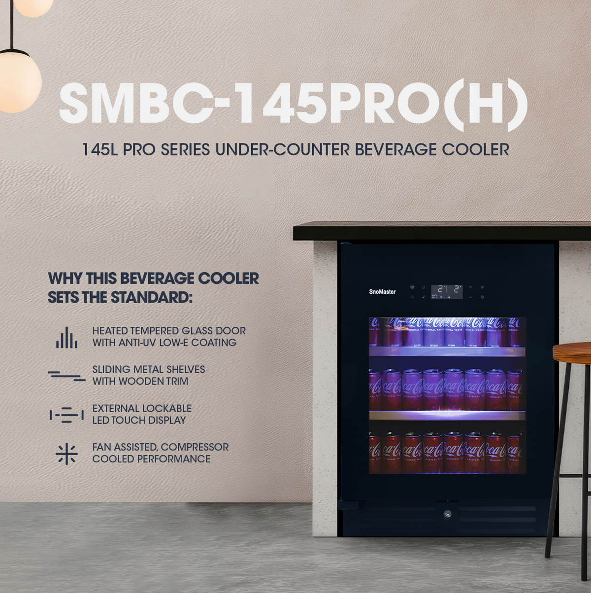 SnoMaster - 145L Under-Counter Beverage Cooler (SMBC-145PRO(H))