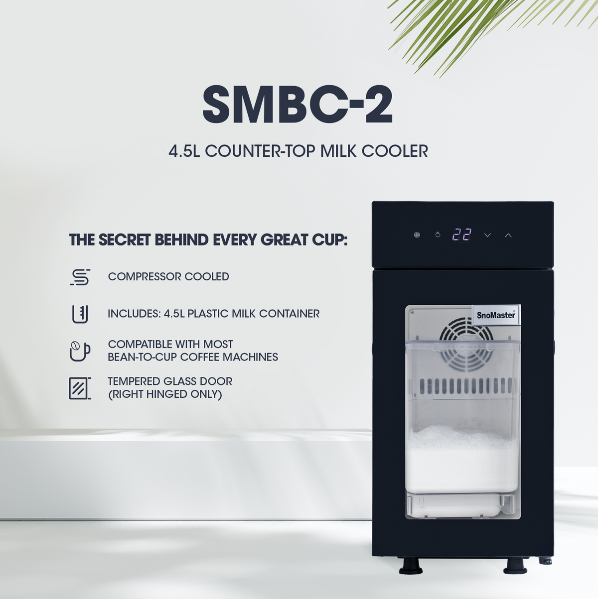 SnoMaster - 4.5L Counter-Top Milk Cooler (SMBC-2)