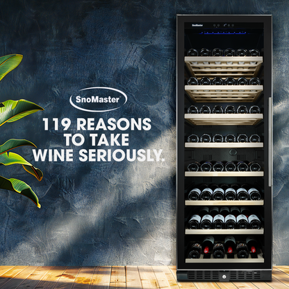 SnoMaster - 119 Bottle Single Zone Wine Cooler - (SMBC-407W)