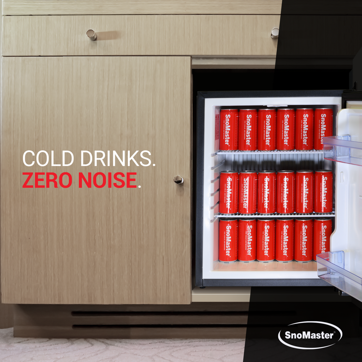 SnoMaster - 47L Absorption Minibar Cooler - Black (SMBC-60A)