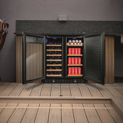 SnoMaster - 95L + 34 Bottle Pro Series Double Door Beverage/Wine Cooler (SMBW-95-34)