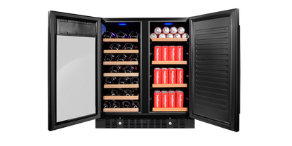 SnoMaster - 95L + 34 Bottle Pro Series Double Door Beverage/Wine Cooler (SMBW-95-34)