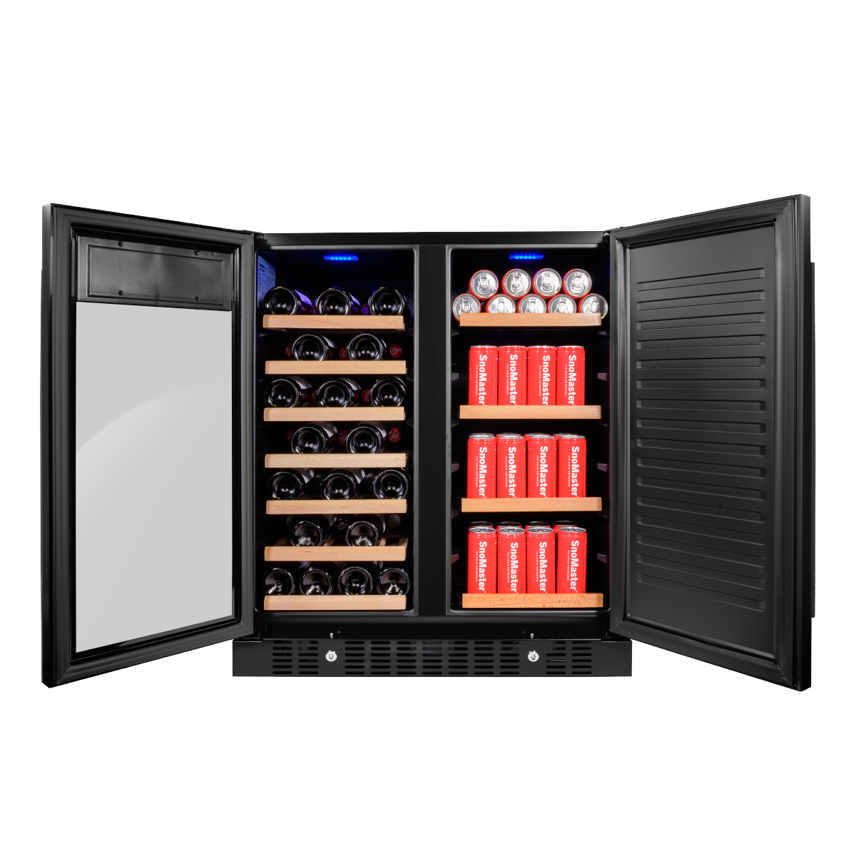 SnoMaster - 95L + 34 Bottle Pro Series Double Door Beverage/Wine Cooler (SMBW-95-34)
