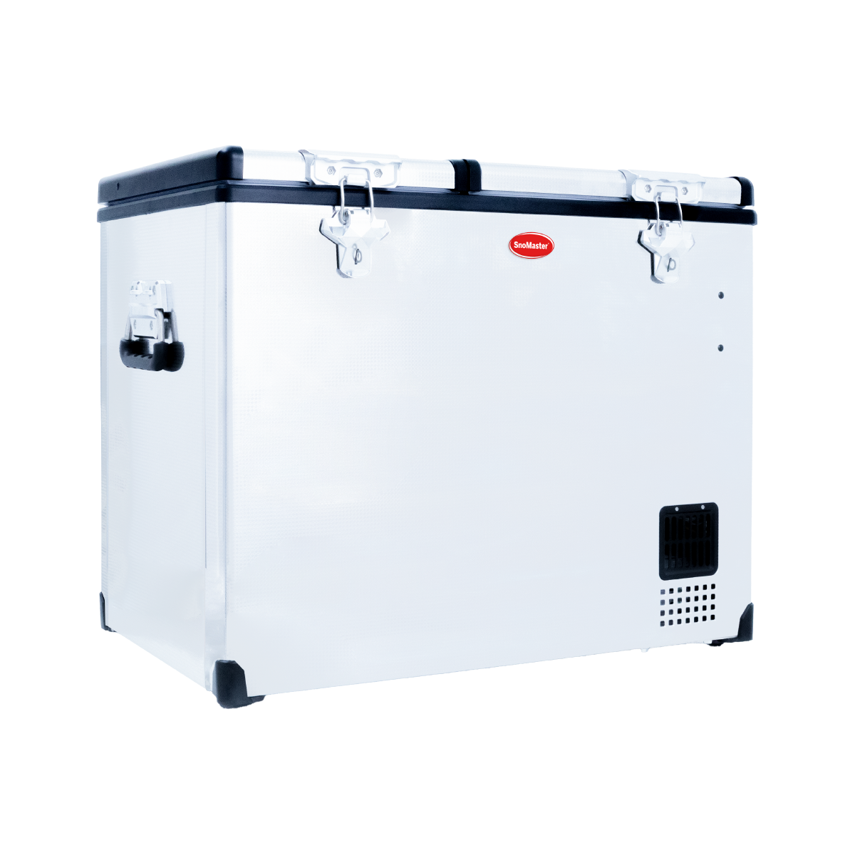 SnoMaster - 72L Dual Compartment Mobile Fridge/Freezer AC/DC -  Stainless Steel (SMDZ-CL72D)
