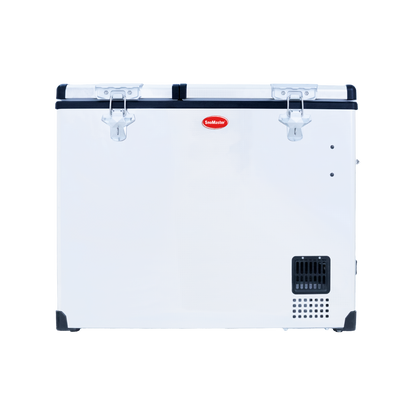 SnoMaster - 72L Dual Compartment Mobile Fridge/Freezer AC/DC -  Stainless Steel (SMDZ-CL72D)