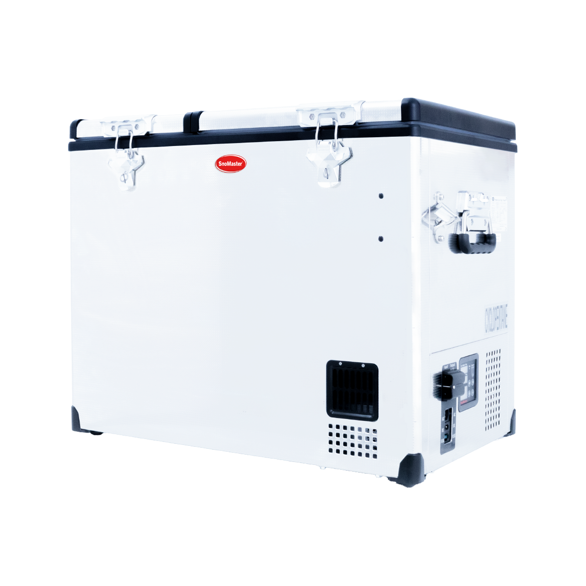 SnoMaster - 72L Dual Compartment Mobile Fridge/Freezer AC/DC -  Stainless Steel (SMDZ-CL72D)