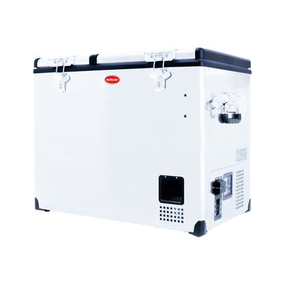 SnoMaster - 72L Dual Compartment Mobile Fridge/Freezer AC/DC -  Stainless Steel (SMDZ-CL72D)