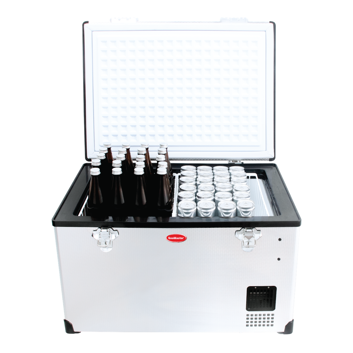 SnoMaster - 65L Low Profile Single Compartment Mobile Fridge/Freezer AC/DC - Stainless Steel (SMDZ-LP65)