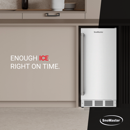 SnoMaster – 30Kg/24Hr Plumbed-in Gourmet Type Ice Maker (SMIC-30S)