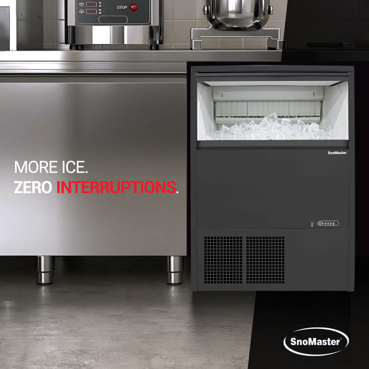 SnoMaster – 45Kg Plumbed-in Gourmet Type Ice Maker (SMIC-45)