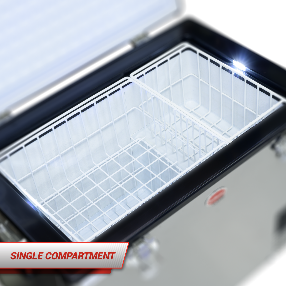 SnoMaster - 40L Single Compartment Mobile Fridge/Freezer AC/DC - Stainless Steel (SMDZ-CL40)