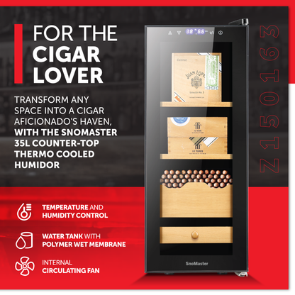 SnoMaster - 35L Counter-Top Thermo Cooled Cigar Humidor (Z150163)