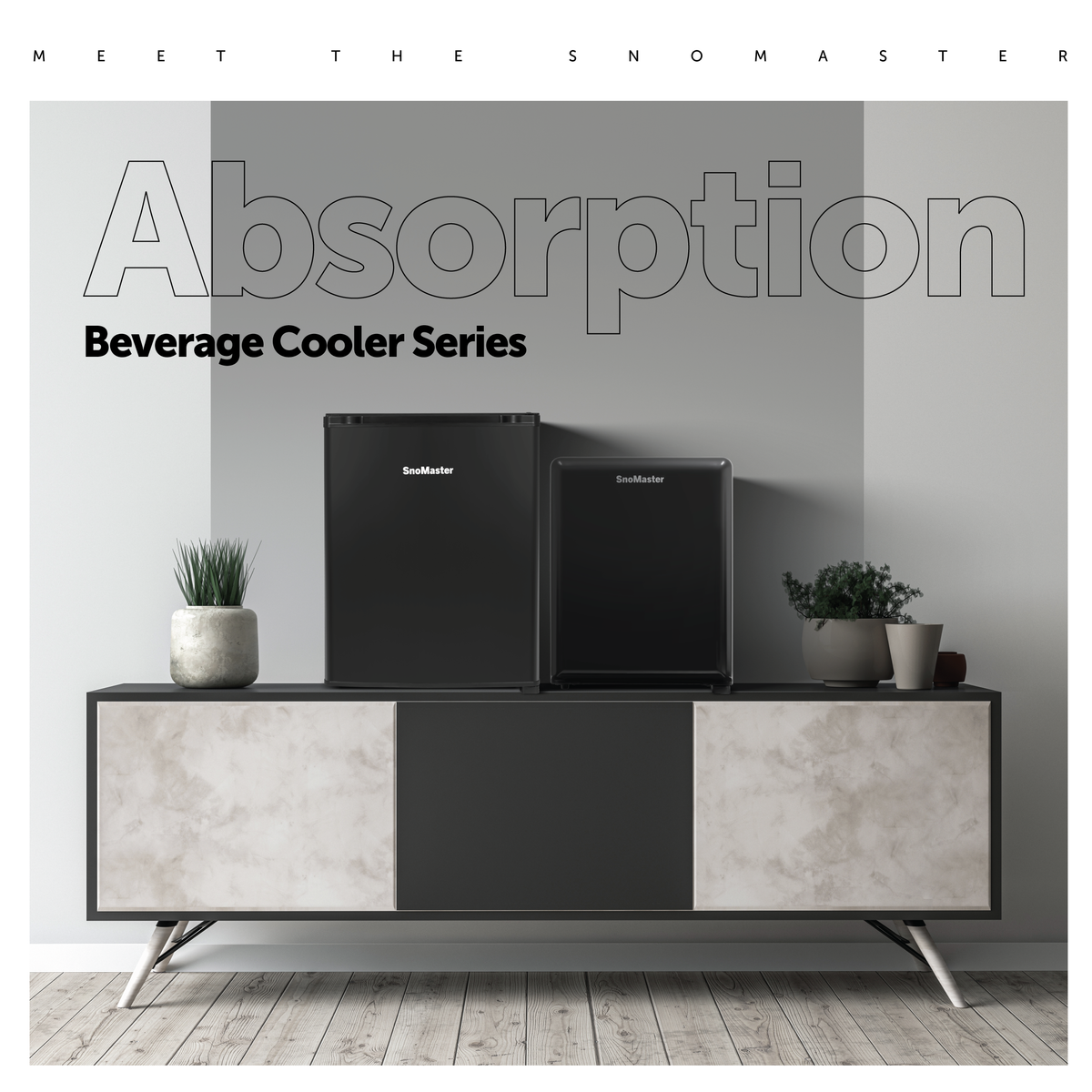 SnoMaster - 47L Absorption Minibar Cooler - Black (SMBC-60A)