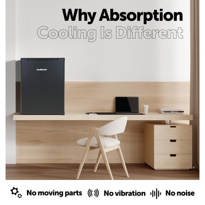 SnoMaster - 28L Absorption Minibar Cooler - Black (SMBC-30A)