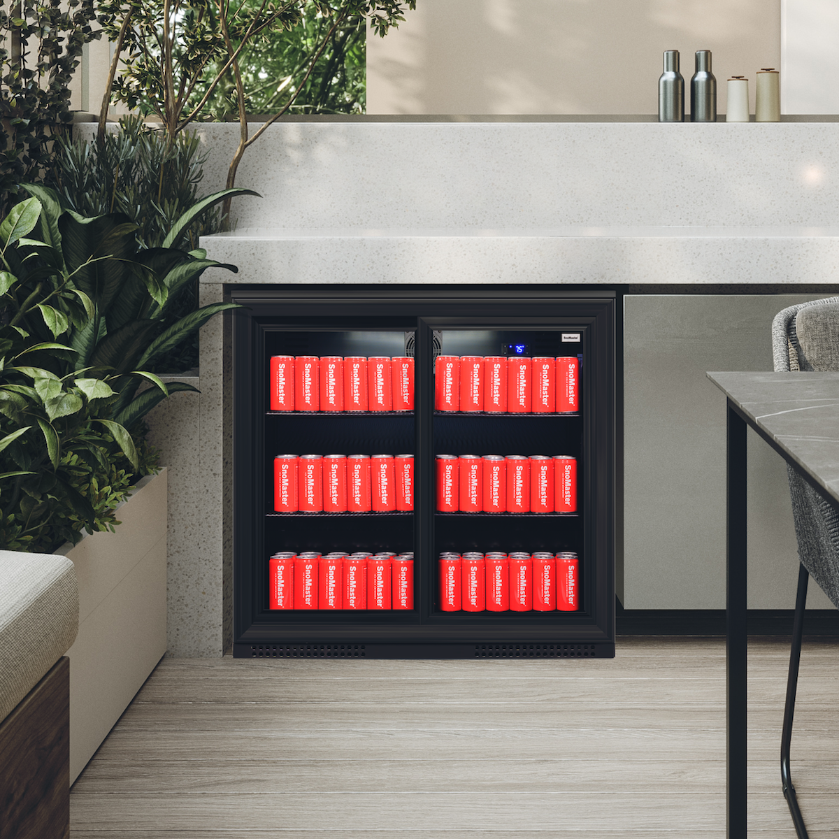 SnoMaster - 200L Under-Counter Sliding Door Beverage Cooler (SMBC-200SL)