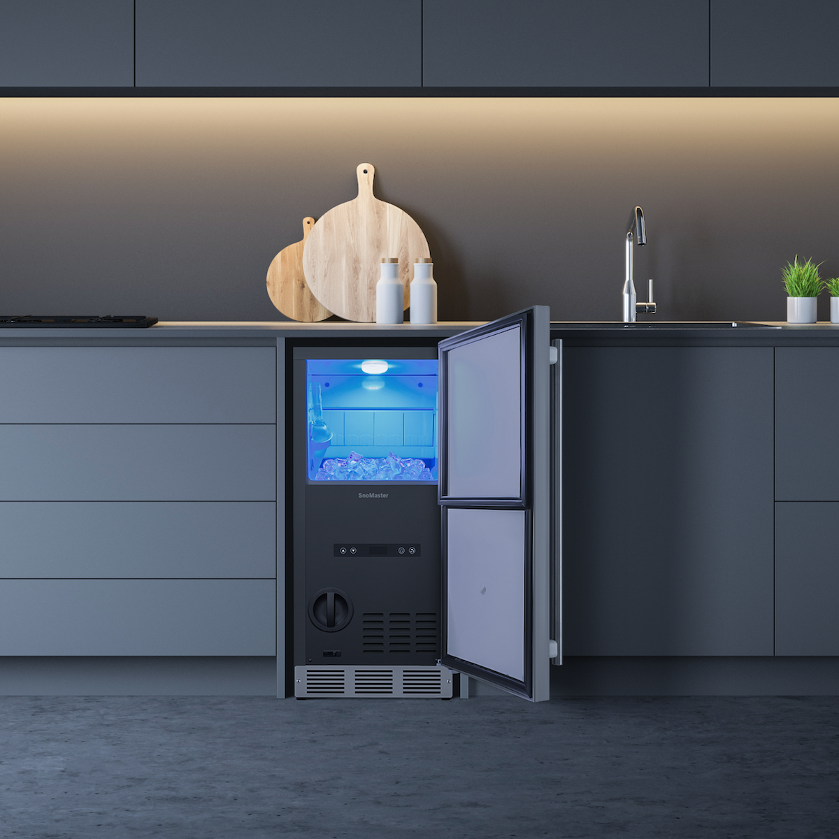 SnoMaster – 30Kg/24Hr Plumbed-in Gourmet Type Ice Maker (SMIC-30S)