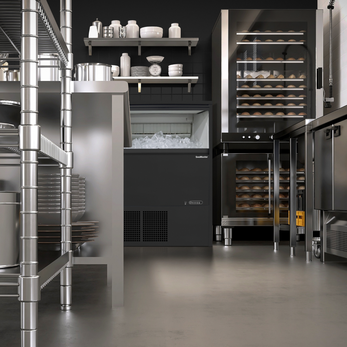 SnoMaster – 45Kg Plumbed-in Gourmet Type Ice Maker (SMIC-45)