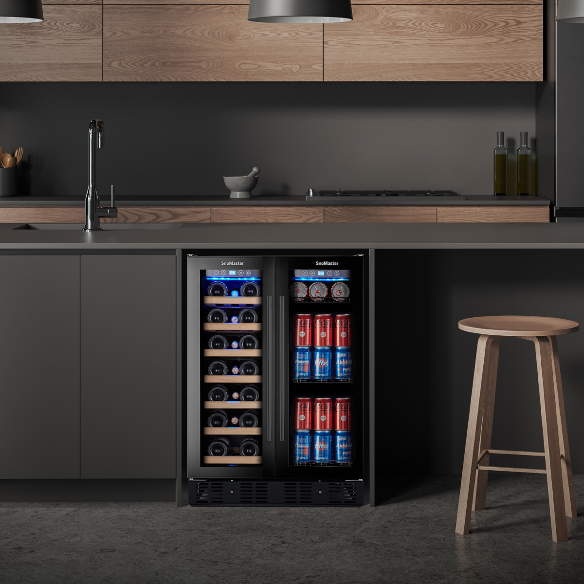 SnoMaster - 150L Double Door Beverage/Wine Cooler (SMBW-150)