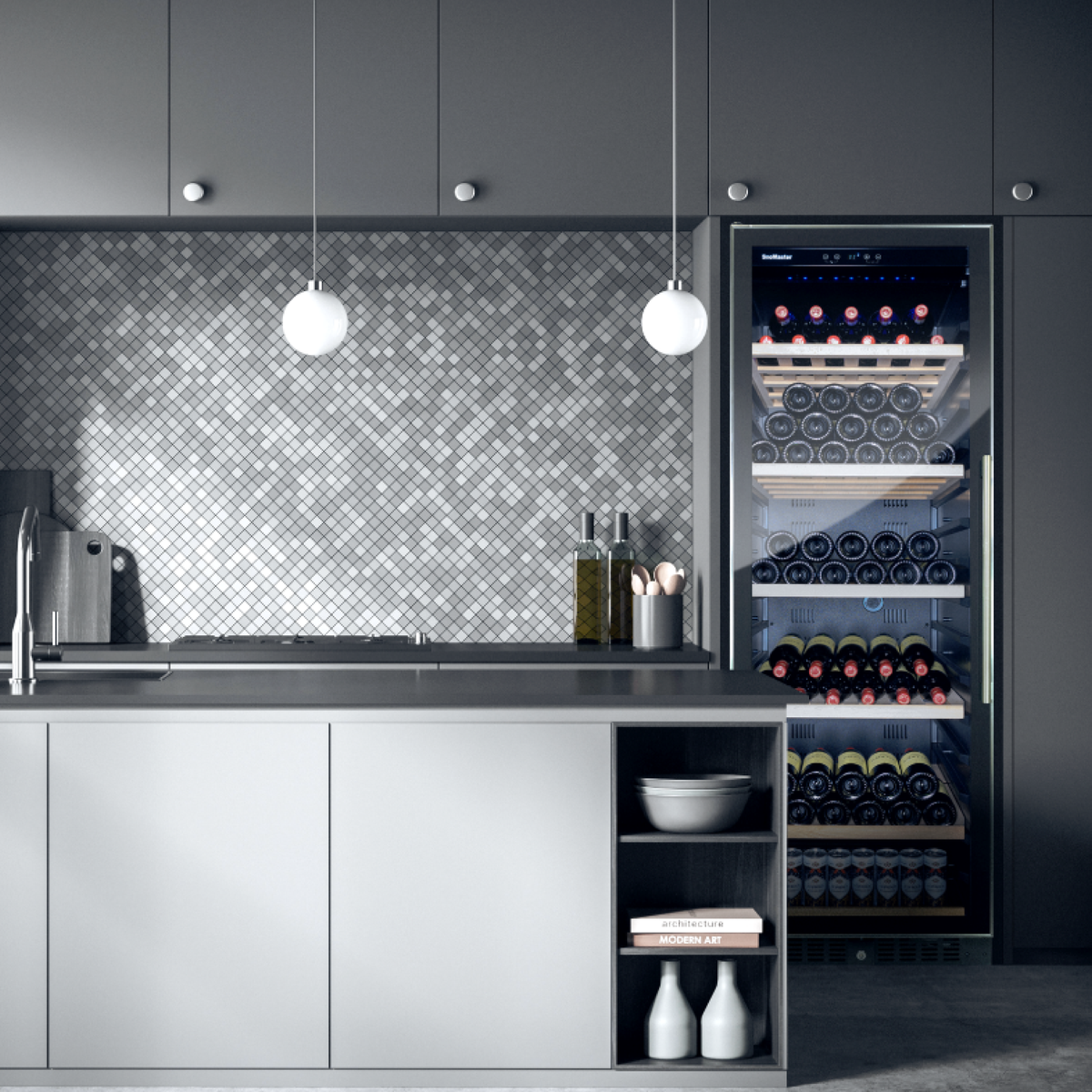 SnoMaster - 119 Bottle Single Zone Wine Cooler - (SMBC-407W)