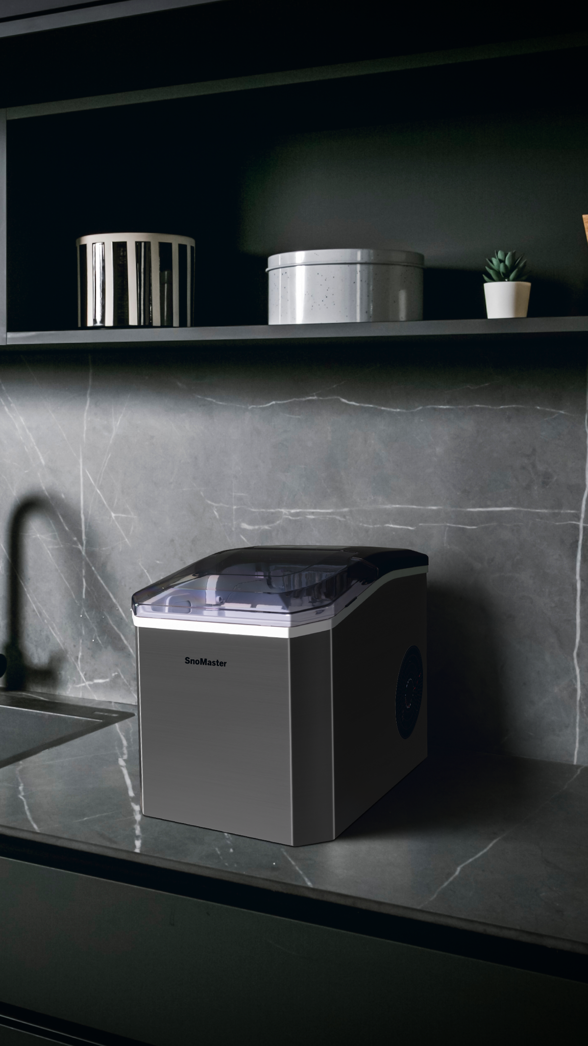 SnoMaster - 12Kg/24Hr Counter-Top Bullet Type Ice-Maker - Stainless Steel (SMIC-12(SS))
