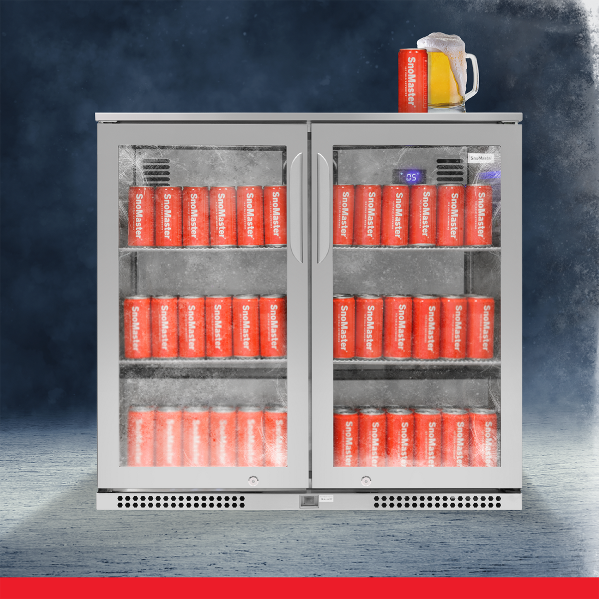 SnoMaster - 200L Under-Counter Beverage Cooler - Stainless Steel (SMBC-200(SS))