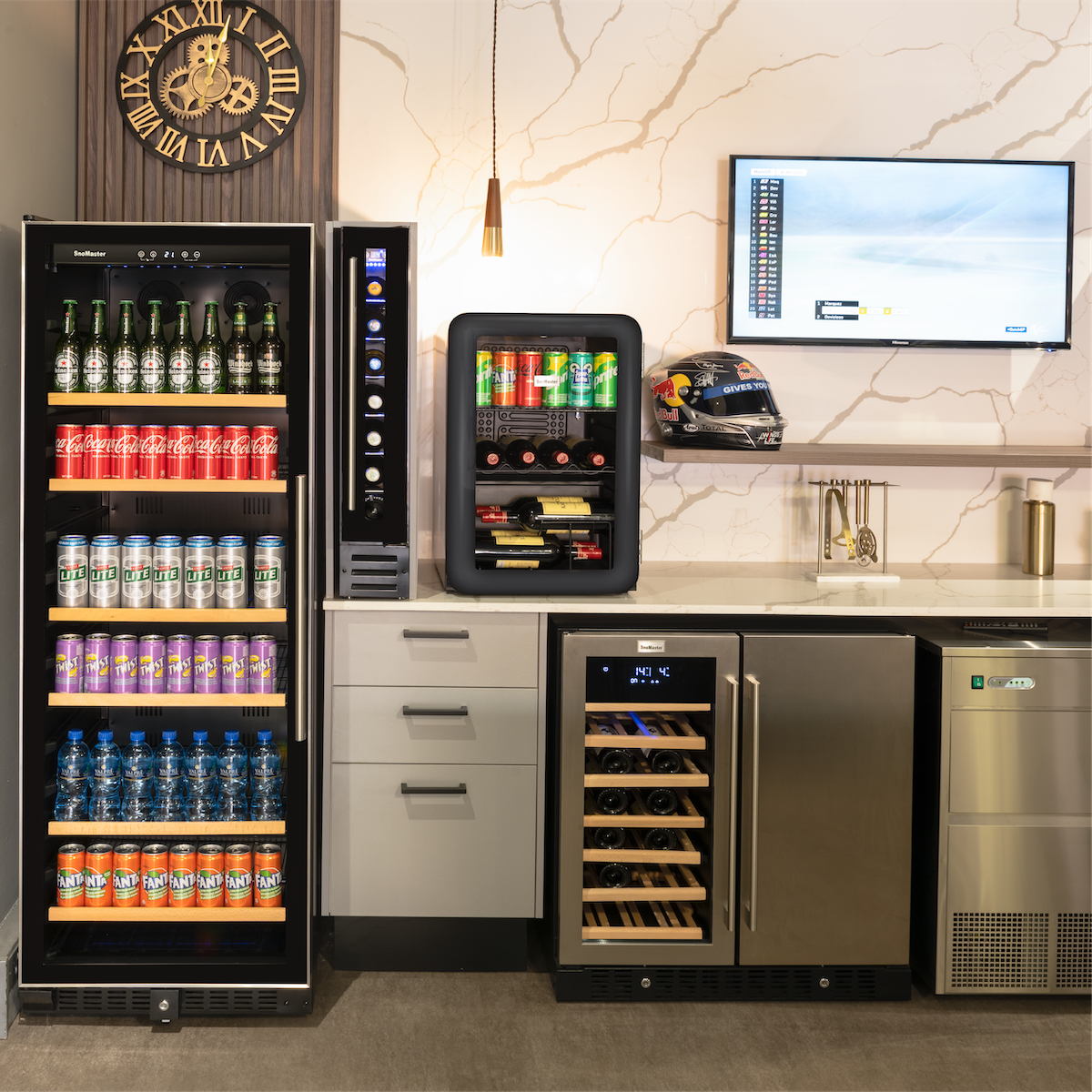 SnoMaster - 95L + 34 Bottle Pro Series Double Door Beverage/Wine Cooler (SMBW-95-34)