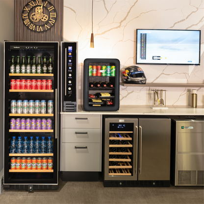 SnoMaster - 95L + 34 Bottle Pro Series Double Door Beverage/Wine Cooler (SMBW-95-34)