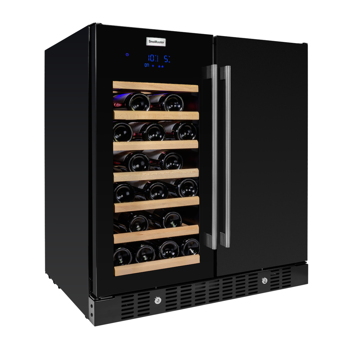SnoMaster - 95L + 34 Bottle Pro Series Double Door Beverage/Wine Cooler (SMBW-95-34)