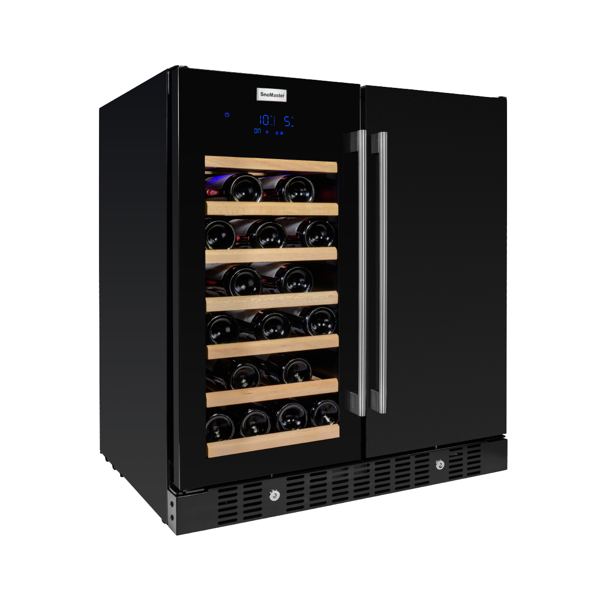SnoMaster - 95L + 34 Bottle Pro Series Double Door Beverage/Wine Cooler (SMBW-95-34)