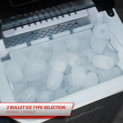 SnoMaster - 12Kg/24Hr Counter-Top Bullet Type Ice-Maker - Stainless Steel (SMIC-12(SS))